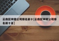 云南区块链公司排名前十[云南区块链公司排名前十名]