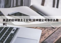 真正的区块链上巿公司[区块链公司靠什么盈利]