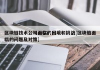 区块链技术公司面临的困境和挑战[区块链面临的问题及对策]